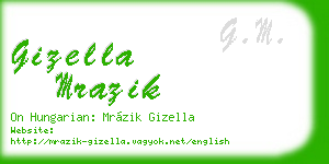 gizella mrazik business card