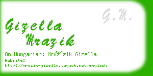 gizella mrazik business card